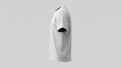 T-skjorte i hvit, sideprofil